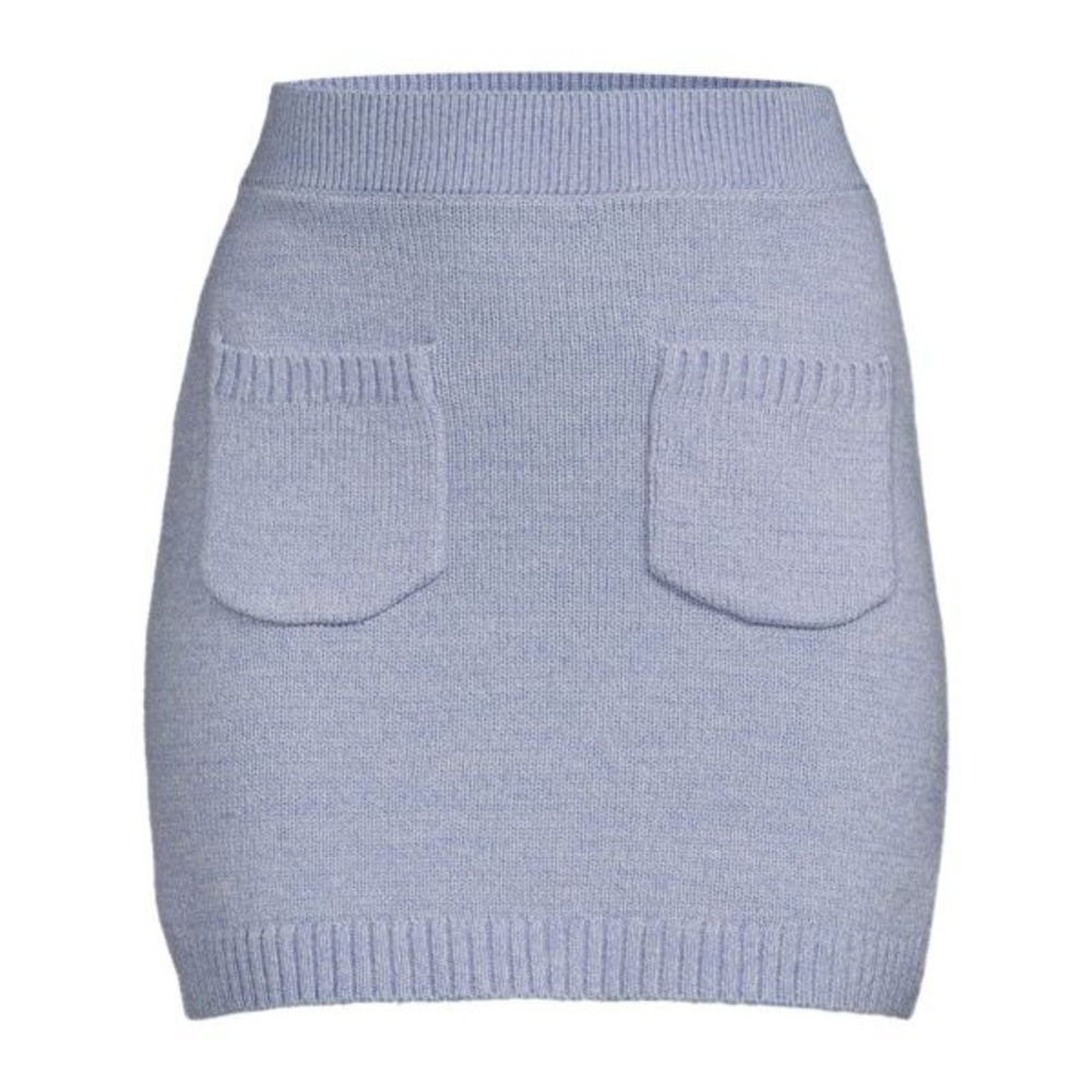 NWT Free People Solid Viola Sweater Mini / Periwinkle Combo M